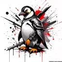 linux penguin As a knight tattoo design idea