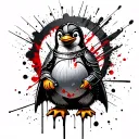 linux penguin As a knight tattoo design idea