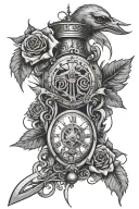 Wrath - A shattered sword and a burned hand holding it Lust - Rose with thorns  Pride - Crown Sloth - Empty hourglass  G tattoo design idea