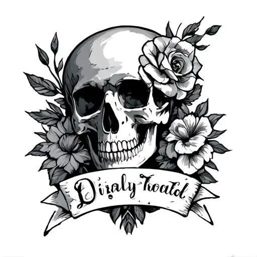 dionysis american traditional style black and grey tattoo design idea