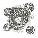 question mark, black, block tattoo design idea