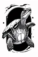loggerhead turtle tattoo design idea