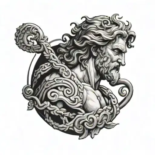 greek god Asclepius tattoo design idea