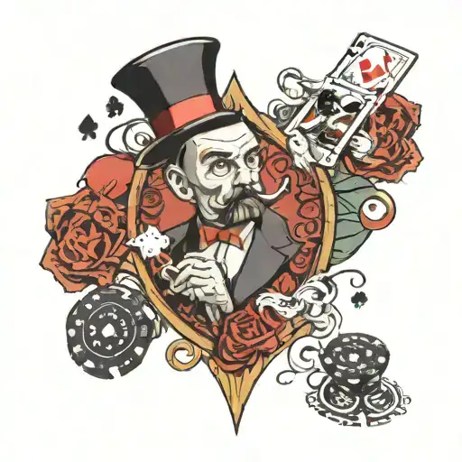 trip, poker, gentleman club, czeck, sloviakia tattoo design idea
