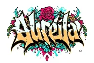 graffiti name tattoo: Aurelia tattoo design idea