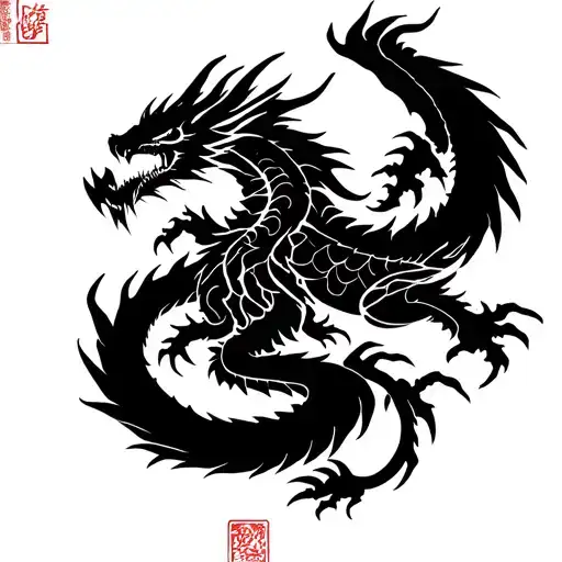 fatalis monster hunter silhouette tattoo design idea