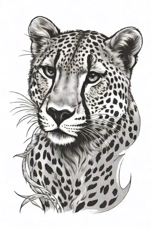 Cheetah tattoo design idea