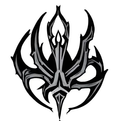 cybersigilism trident symbol tattoo design idea