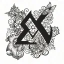 simple and elegant word is "uv" for the left chest tatto tattoo design idea