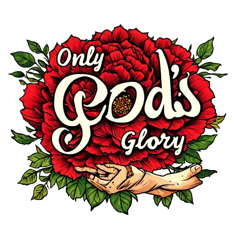 Only God's glory tattoo design idea