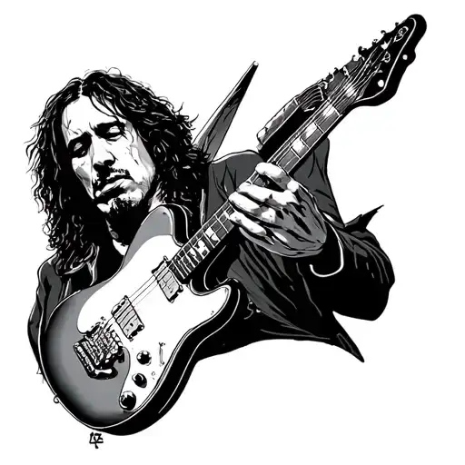 led zeppelin, John frusciante, and deftones tattoo design idea