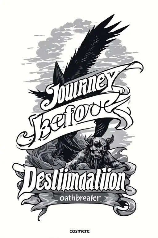 "journey before destination " cosmere simple masculine tattoo oathbreaker tattoo design idea