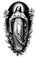 virgin mary tattoo design idea