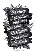 Bible verse Philippians 4:13 tattoo design idea