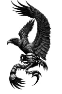Scorpion Eagle Phoenix tattoo design idea