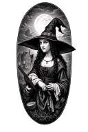 Salem, Massachusetts witch trials 1692 tattoo design idea