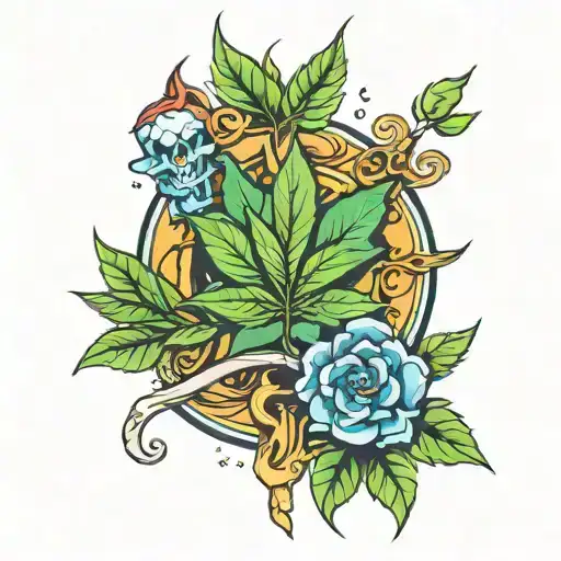 420 sign tattoo design idea