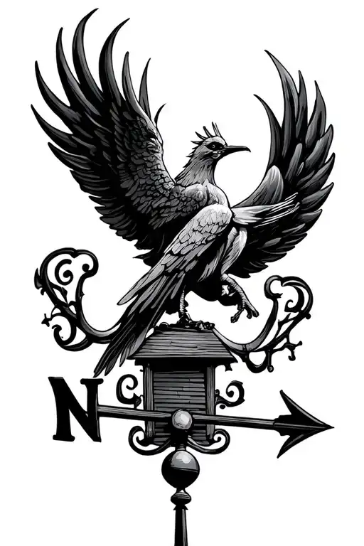 bad weather vane tattoo design idea