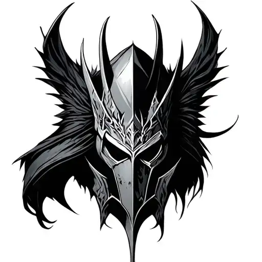 Dark Fantasy Knight tattoo design idea