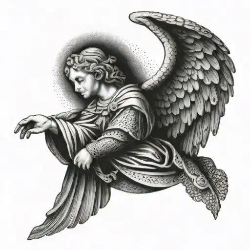 Polish catholic tattoo Michael the archangel tattoo design idea