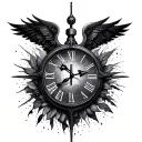 time heals all things through Christ tattoo design idea