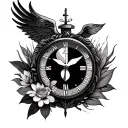 time heals all things through Christ tattoo design idea