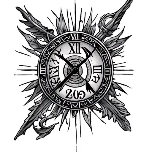 2005 In Roman Numerals tattoo design idea
