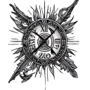 2005 In Roman Numerals tattoo design idea