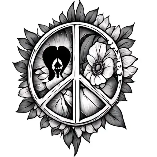 multiple sclerosis, domestic violence survivor, peace tattoo design idea