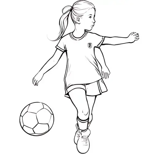 my daughter soccer tattoo design idea