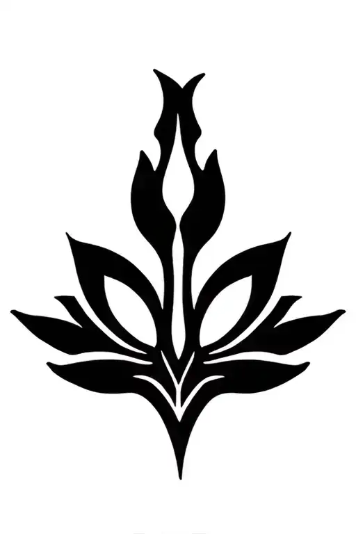 aries zodiac symbol fire arrow lotus tattoo design idea