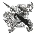 Sagittarius Libra Pisces Gemini sign tattoo design idea