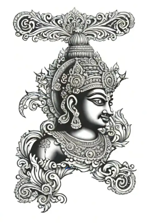 murugan vel with letter tattoo design idea