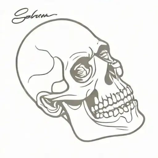 eminem sing for the moment skull  tattoo design idea