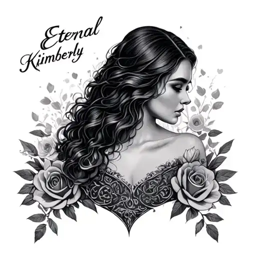 eternal love with name Kimberly tattoo design idea