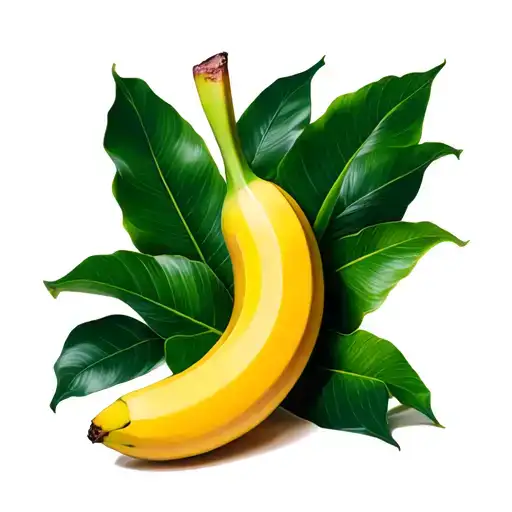 A single yellow banana tattoo design idea
