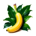A single yellow banana tattoo design idea