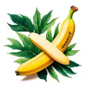 A single yellow banana tattoo design idea