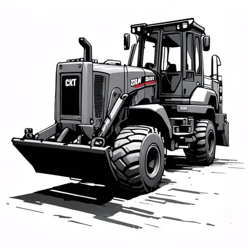 Heavy Equipment tattoo design idea