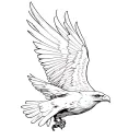 simple eagle soaring tattoo design idea