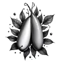 two peas in a pod tattoo design idea