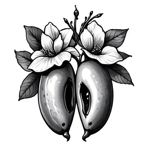 two peas in a pod tattoo design idea