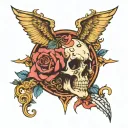 risk and rich   tattoo design idea