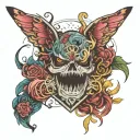 risk and rich   tattoo design idea