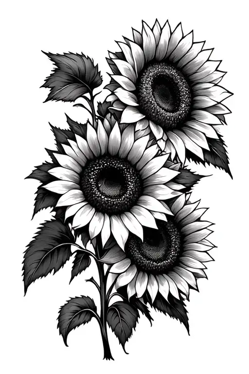 sunflowers, dementia awareness tattoo design idea
