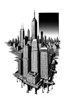 Chicago skyline tattoo design idea