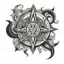 Overcoming addiction recovery symbol tattoo design idea