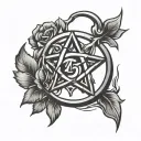 Overcoming addiction recovery symbol tattoo design idea