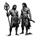 David and goliath tattoo design idea