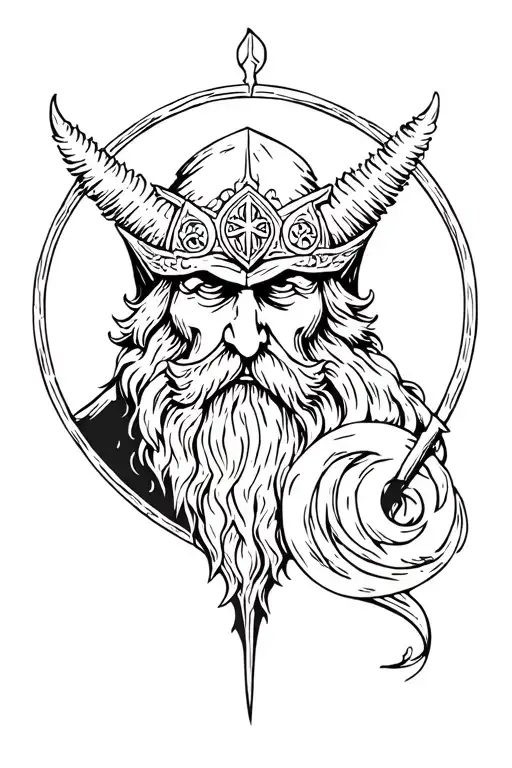 Odin tattoo design idea